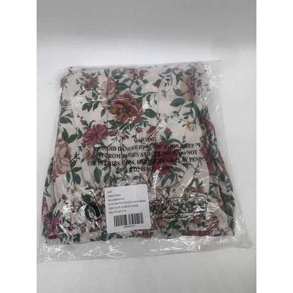 Anthropologie Somerset Puff Sleeve Dress Size Medium Floral Flowers - Picture 6 of 7